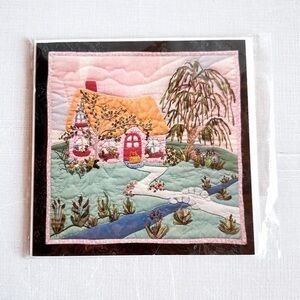 Vintage Pastel Cottage Embroidered Art kit
